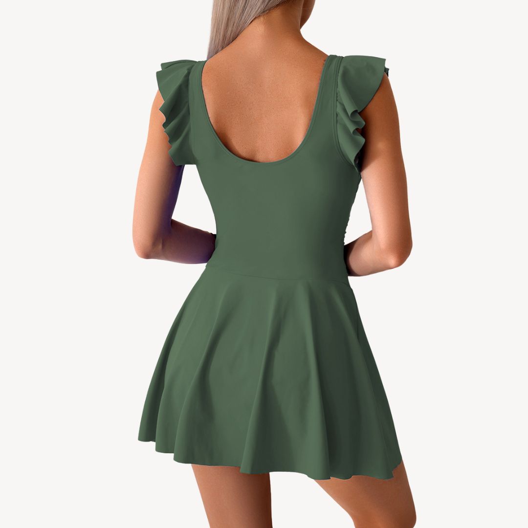 Womens One-Piece Swimsuit Ruffled Style