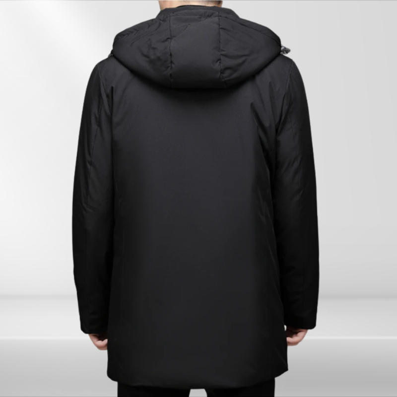 Mens Hoodie Jacket with Duck Down Filling Classic Fit