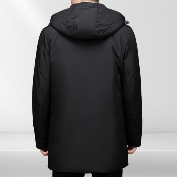Mens Hoodie Jacket with Duck Down Filling Classic Fit