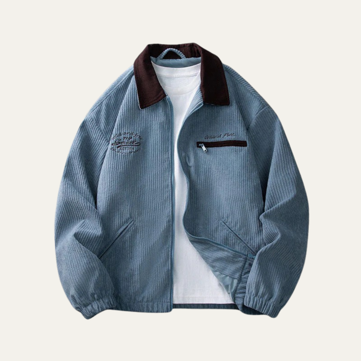 Mens Workwear Zip Jacket Textured Oversized Fit