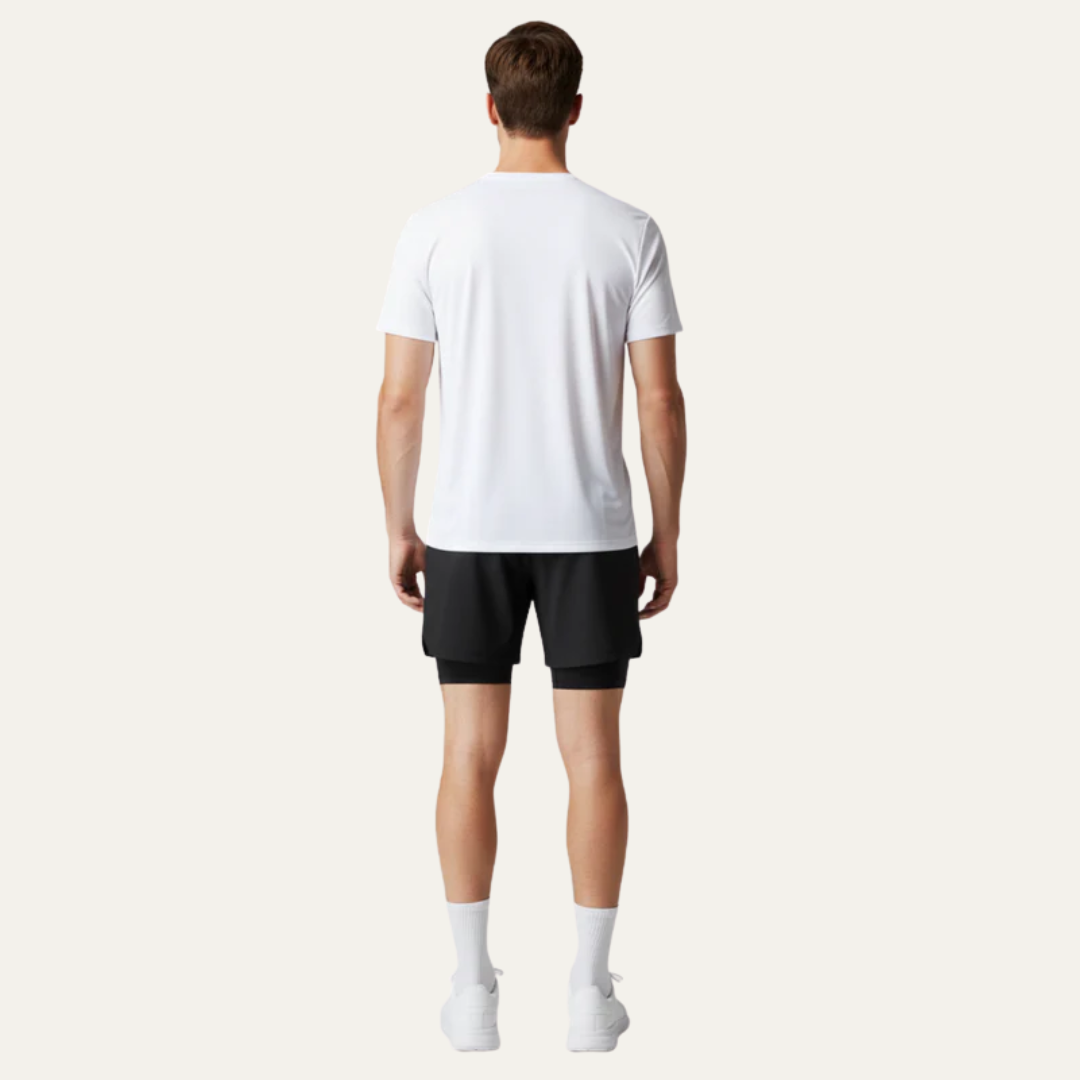 Mens Performance Training Shorts Layered Design