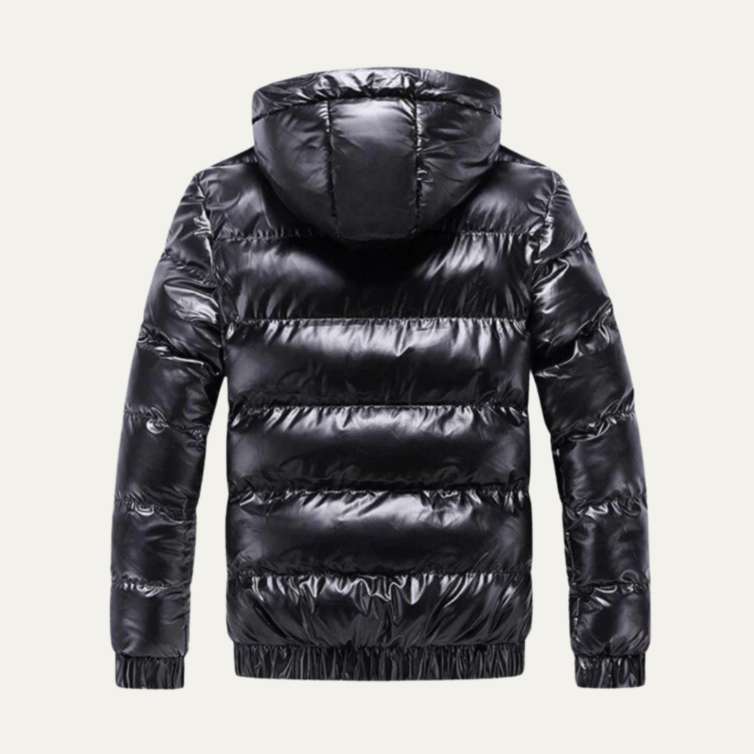 Mens Insulated Puffer Jacket Glossy Finish