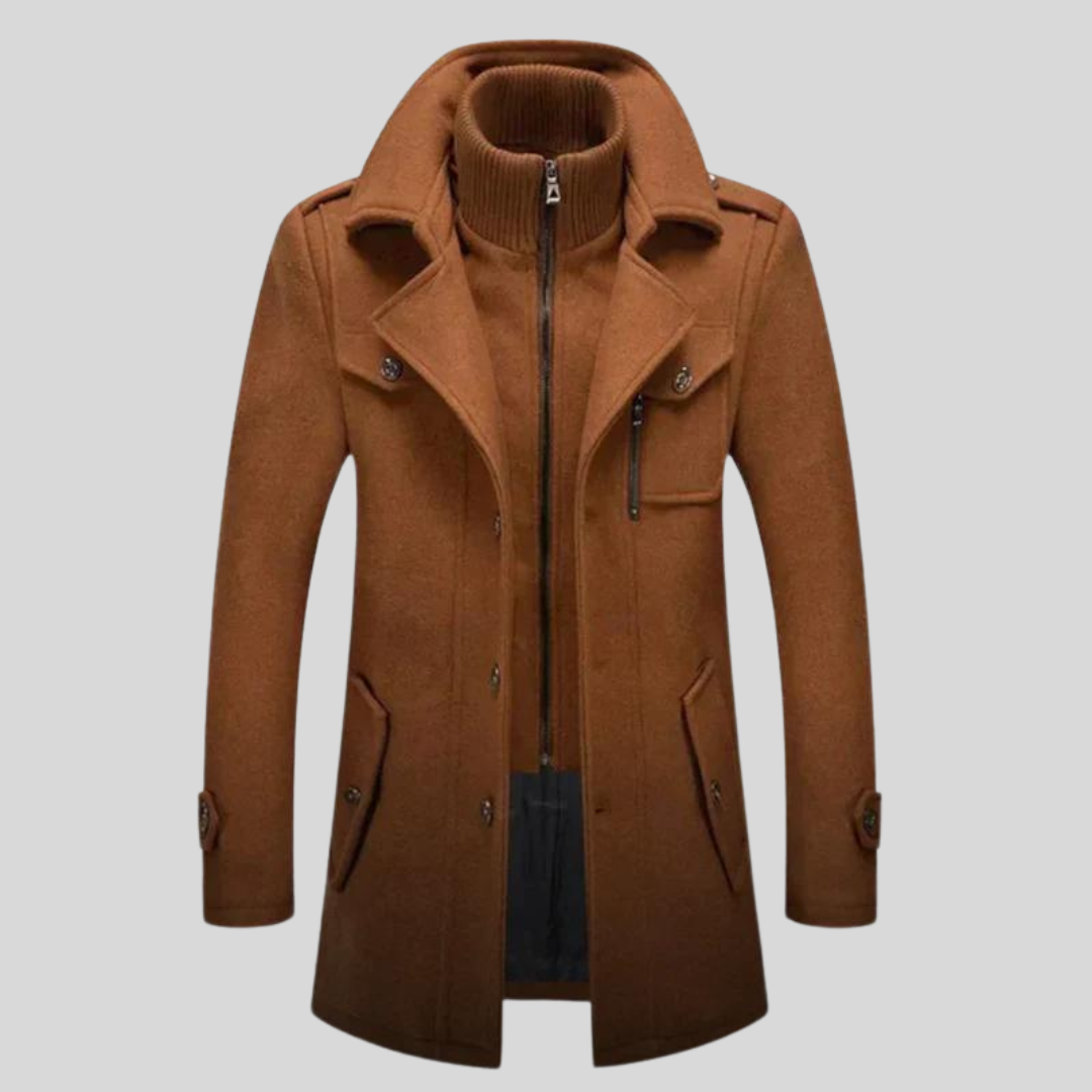 Mens Long Winter Jacket Insulated Warm Fit