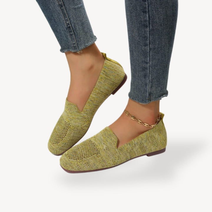 Womens Orthopedic Knitted Slip-On Loafers