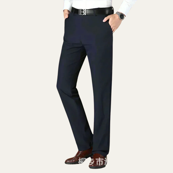 Mens Dress Trousers Tailored Straight Leg
