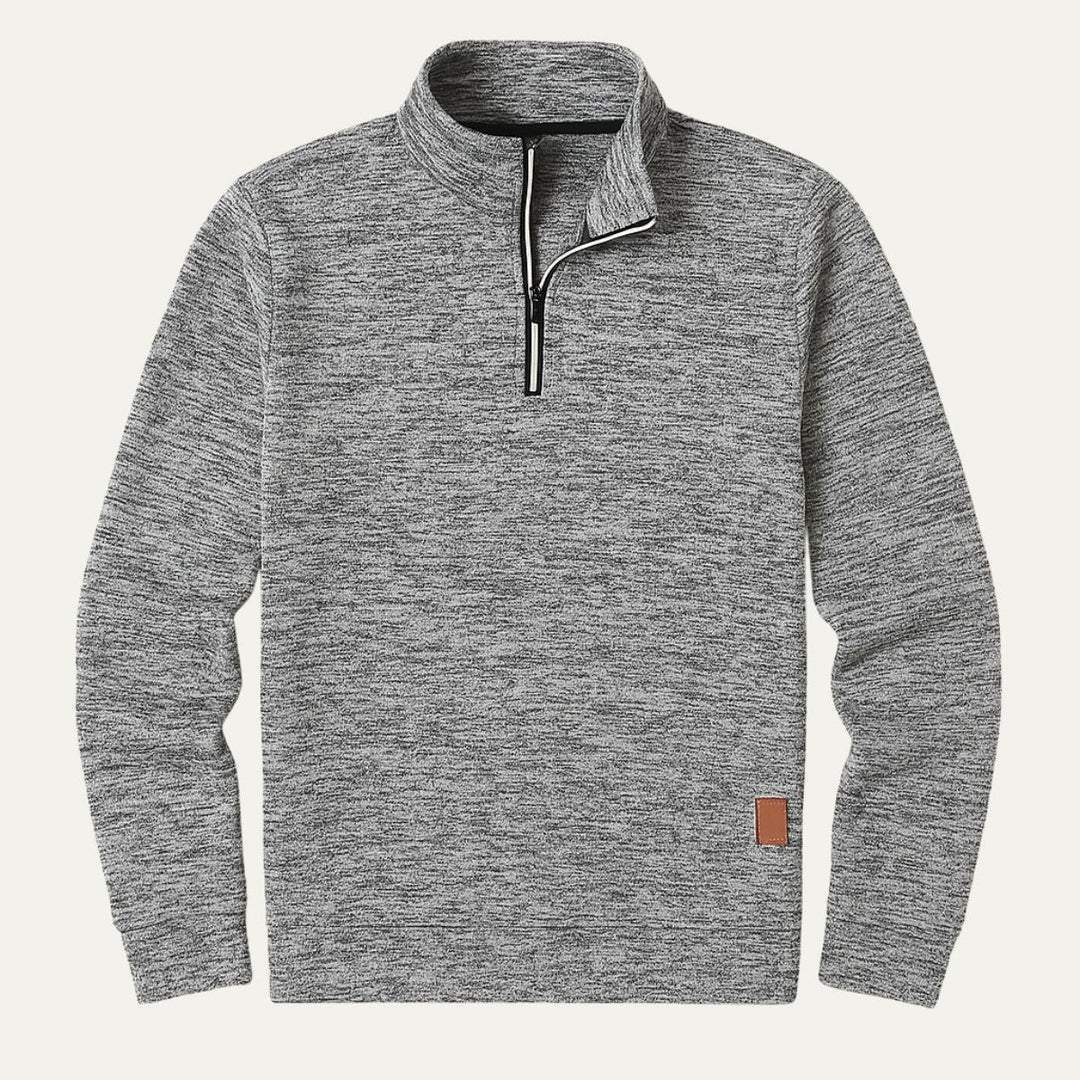 Mens Sweatshirt Quarter Zip Mock Collar