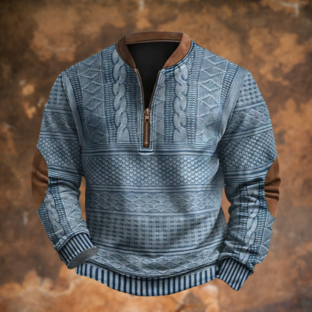 Mens Sweatshirt Full-Zip with Side Pockets - BritishMode