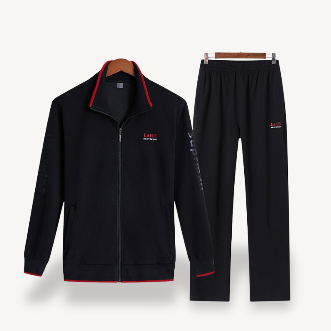 Mens Tracksuit Set with Zipper Closure