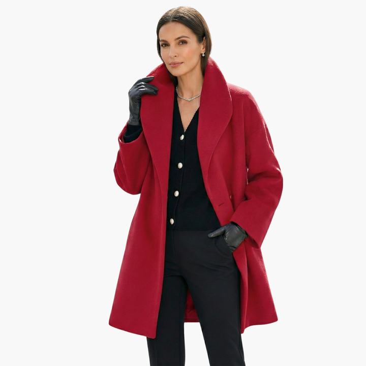Womens Oversized Cocoon Coat Relaxed Fit