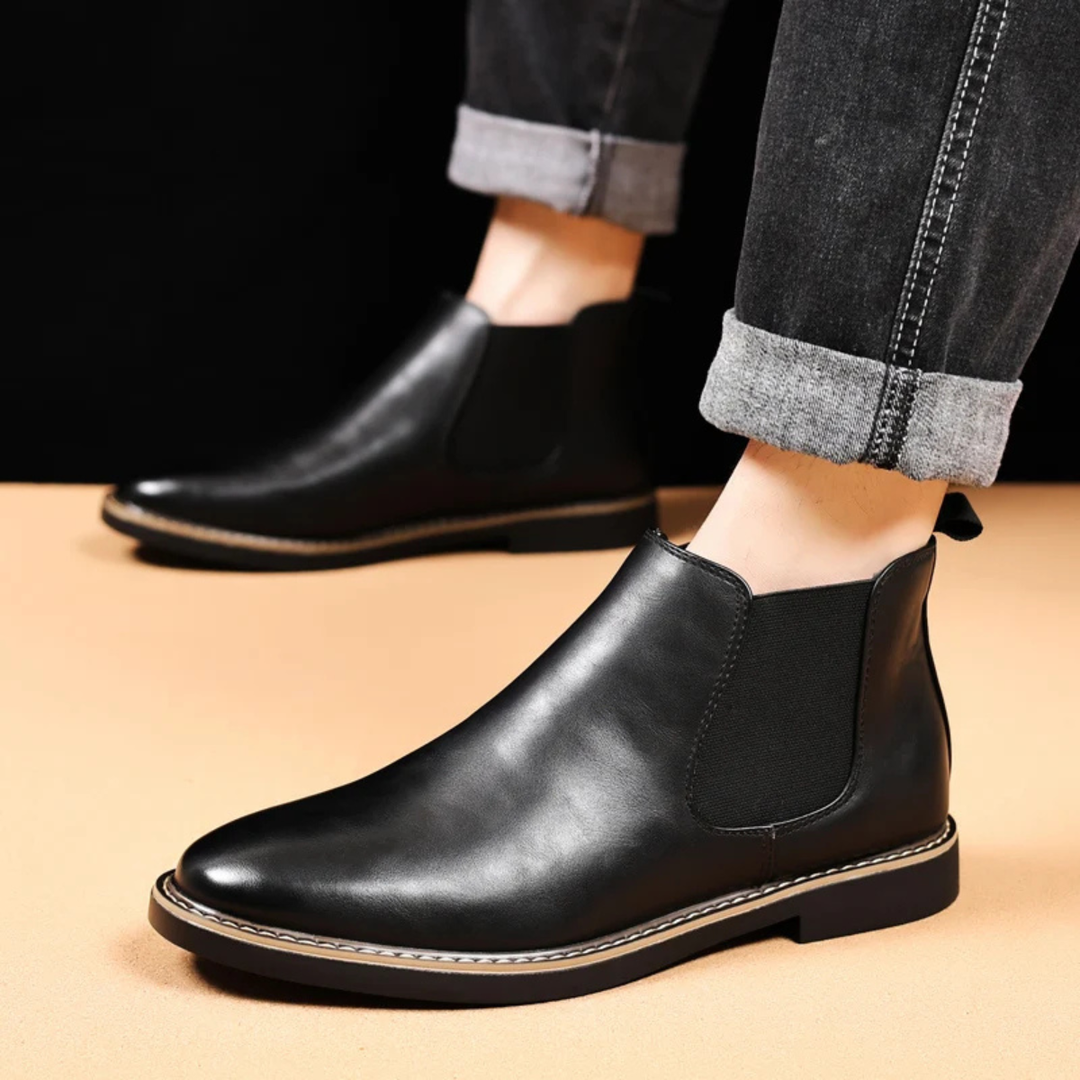 Mens Leather Chelsea Boots Elegant Style