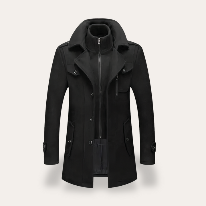 Mens Winter Coat Jacket with Stand Collar - BritishMode