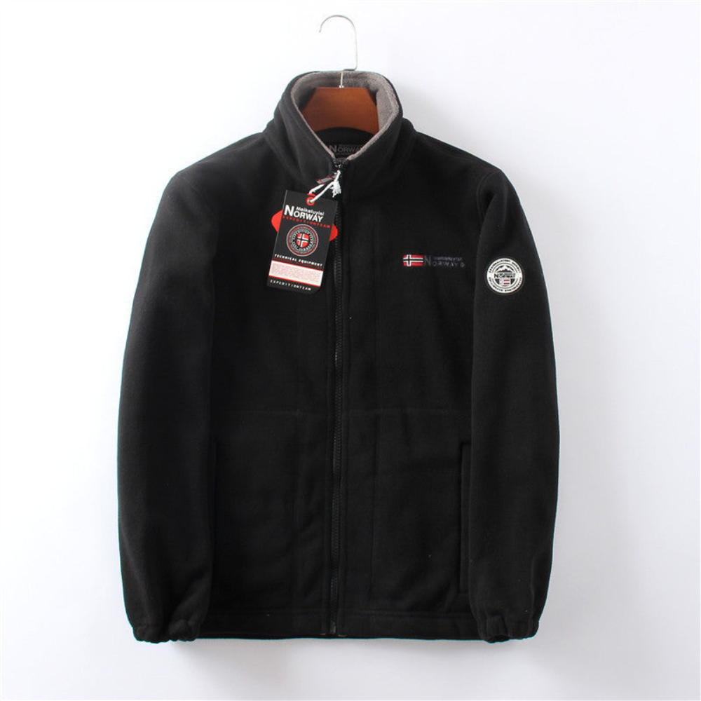 Mens Fleece Jacket with Zip Soft Fit