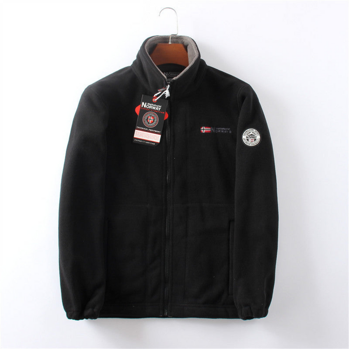 Mens Fleece Jacket with Zip Soft Fit