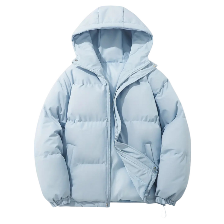 Mens Puffer Jacket with Hood Padded Warm Fit