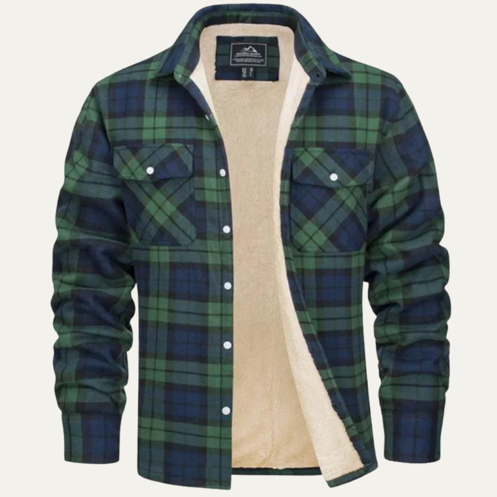 Mens Shirt Jacket Fleece Lined Warm Regular Fit