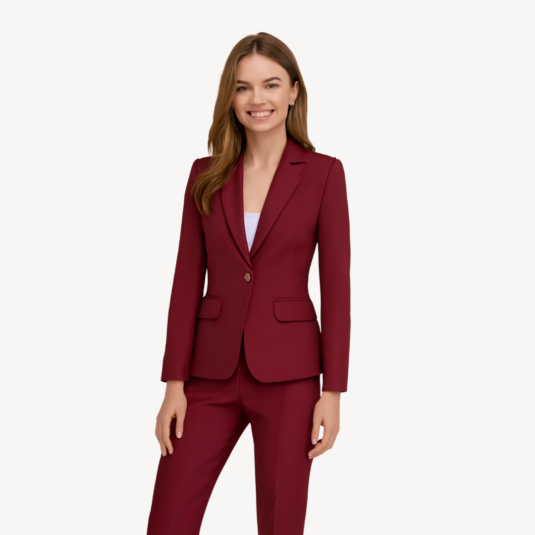 Womens Formal Blazer and Pants Set Tailored Fit - BritishMode