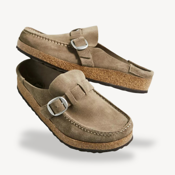 Womens Orthopedic Loafers with Buckle Closure