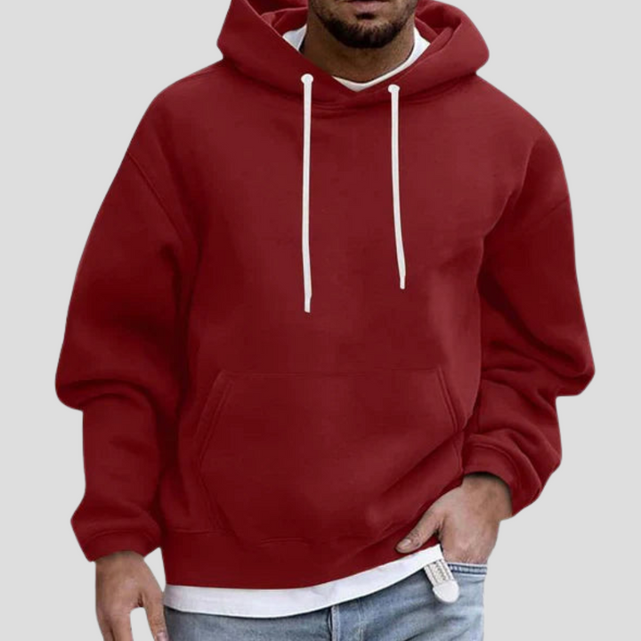 Mens Hoodie Cotton Fleece Relaxed Fit with Pockets