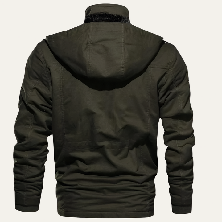 Mens Cotton Jacket with Fleece Fur Lining