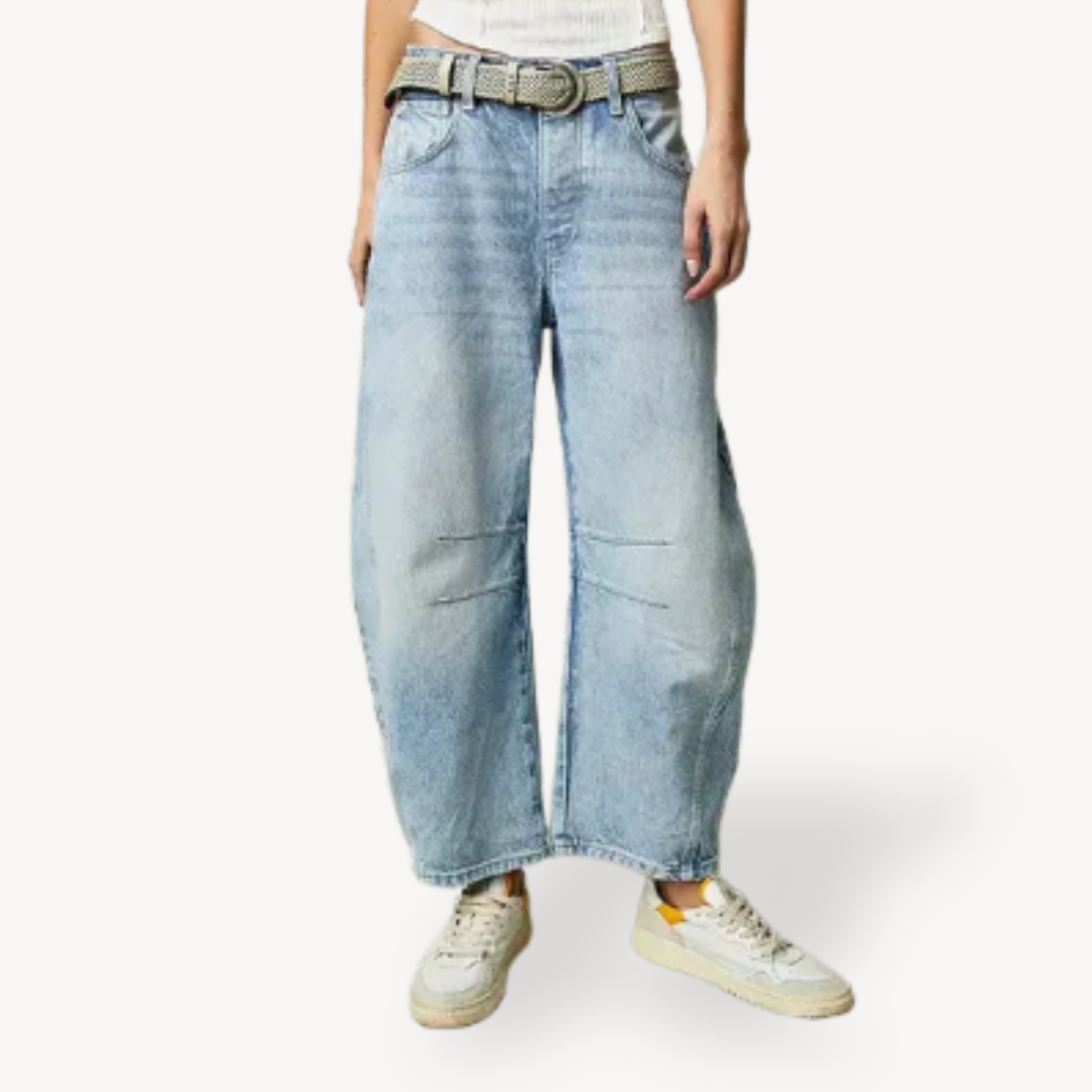 Womens Wide Leg Jeans Denim Relaxed Fit