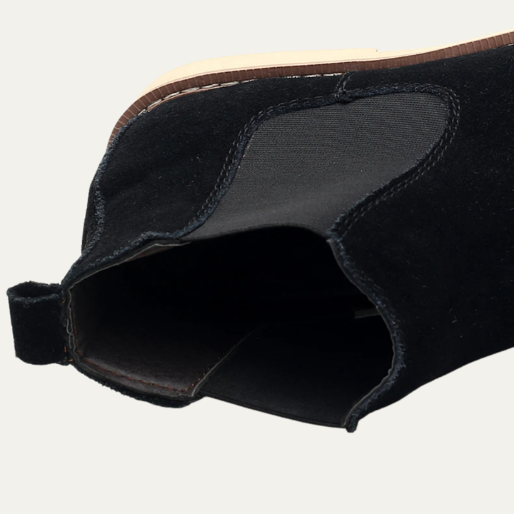 Mens Chelsea Boots Leather Suede Fur Lining