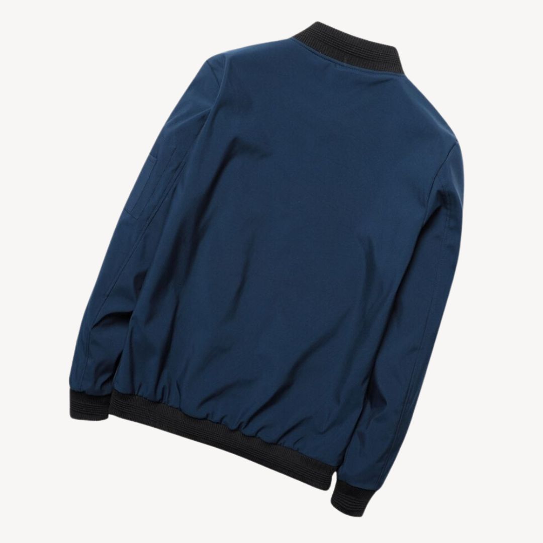 Mens Bomber Jacket Zip-Up Lightweight Fit