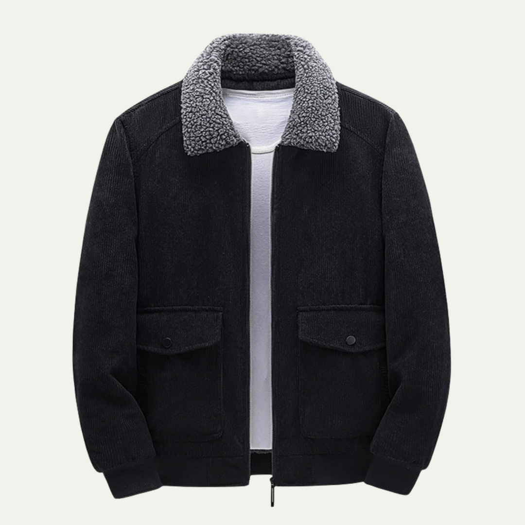 Mens Wool Jacket with Fleece Lining Stylish Fit
