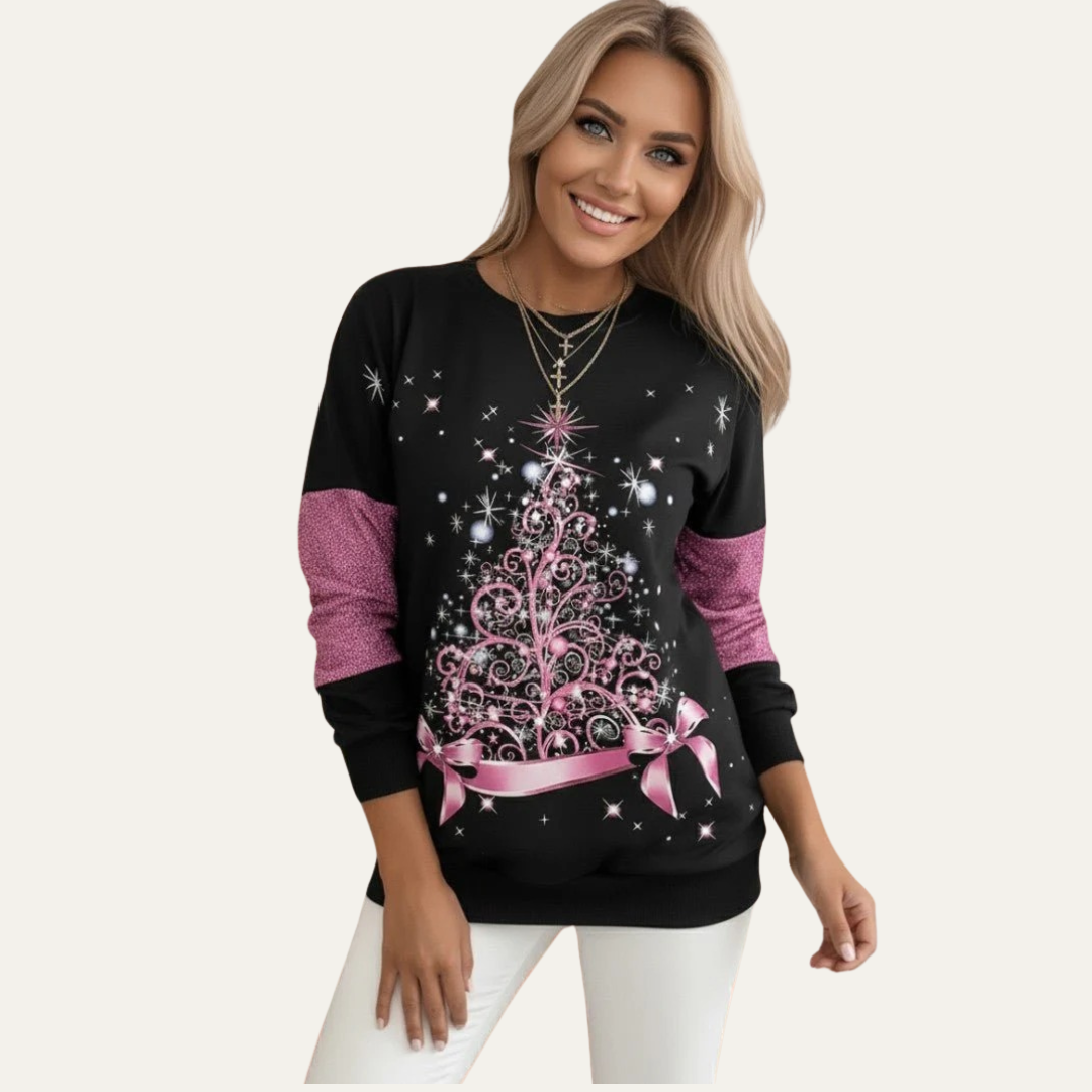 Womens Sweatshirt Cotton Crewneck Relaxed Fit - BritishMode