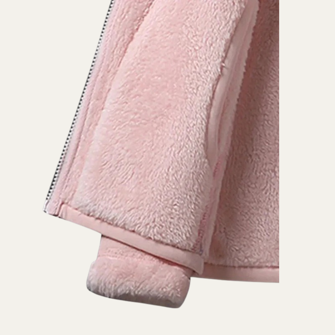 Womens Fleece Jacket Soft Zip Front