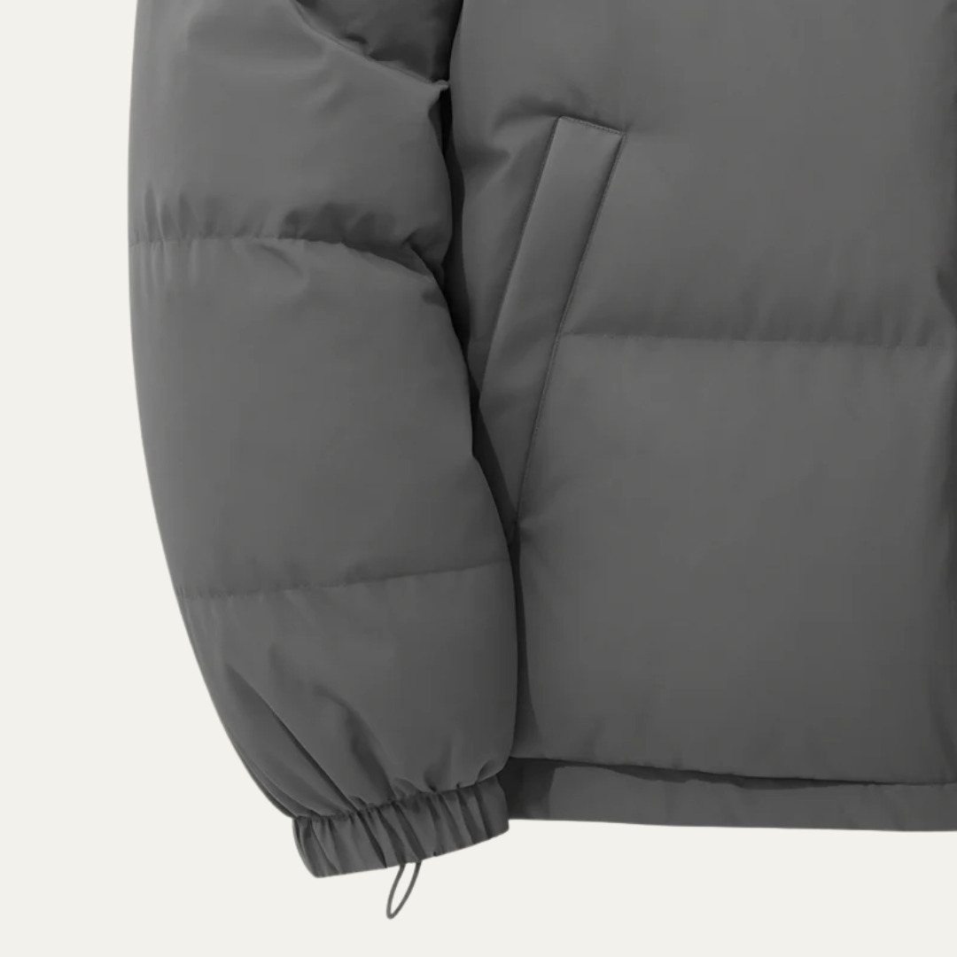 Mens Insulated Puffer Jacket High Neck Hooded