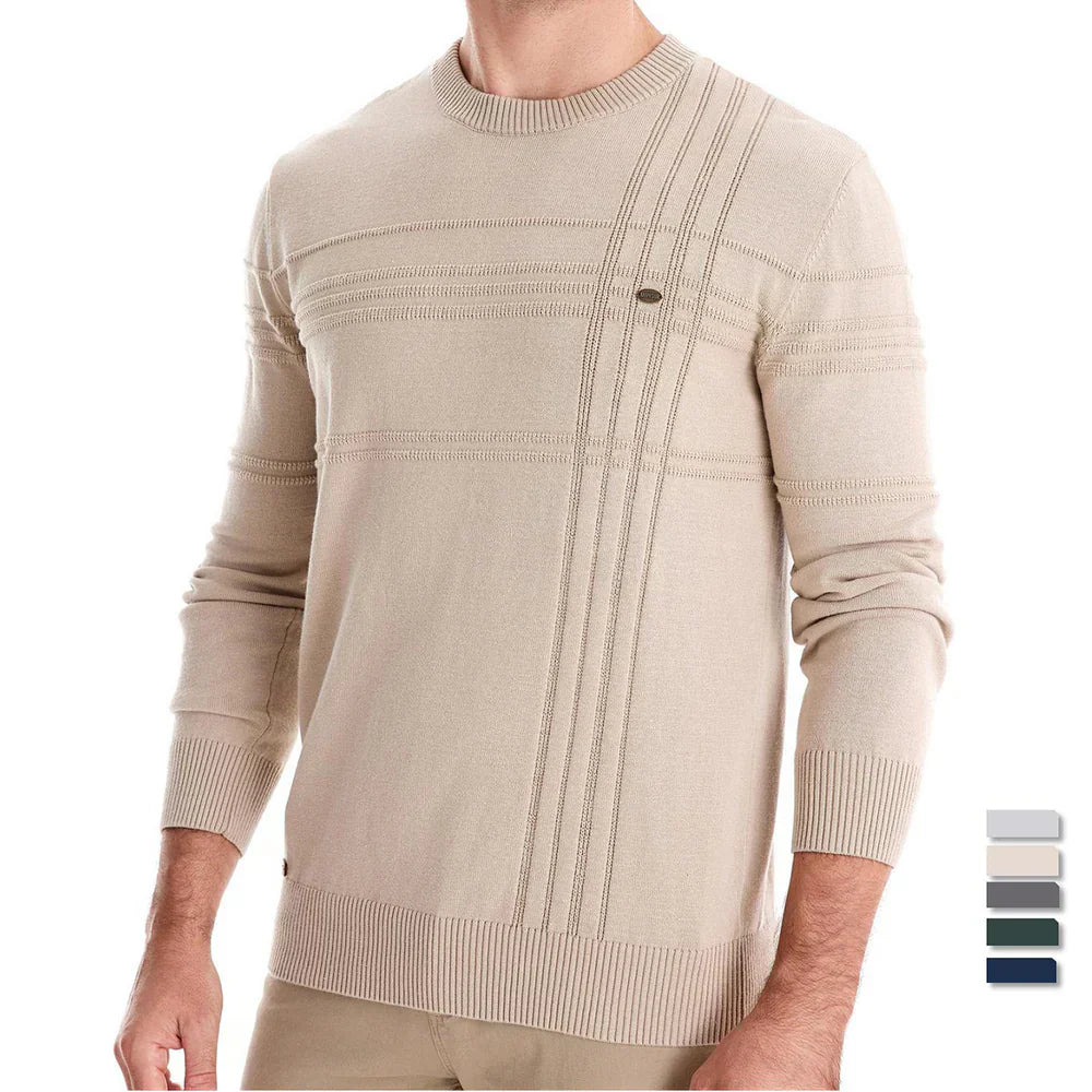 Mens Knit Sweater with Chest Pattern