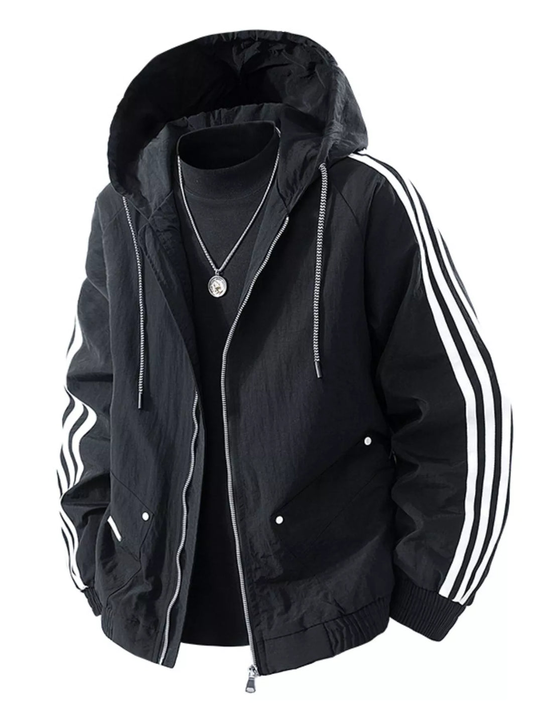Unisex Waterproof Hoodie Jacket Large Size Relaxed Fit