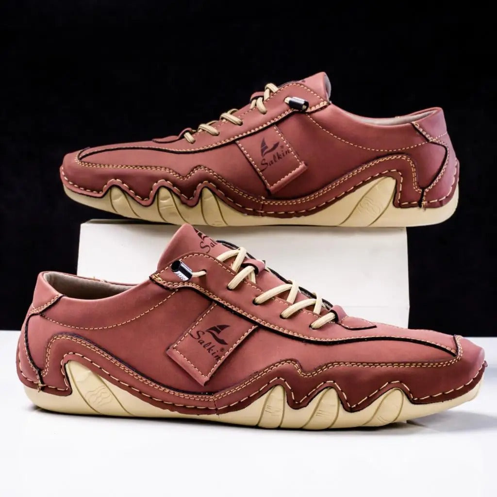 Mens Casual Leather Shoes Stylish Fit - BritishMode