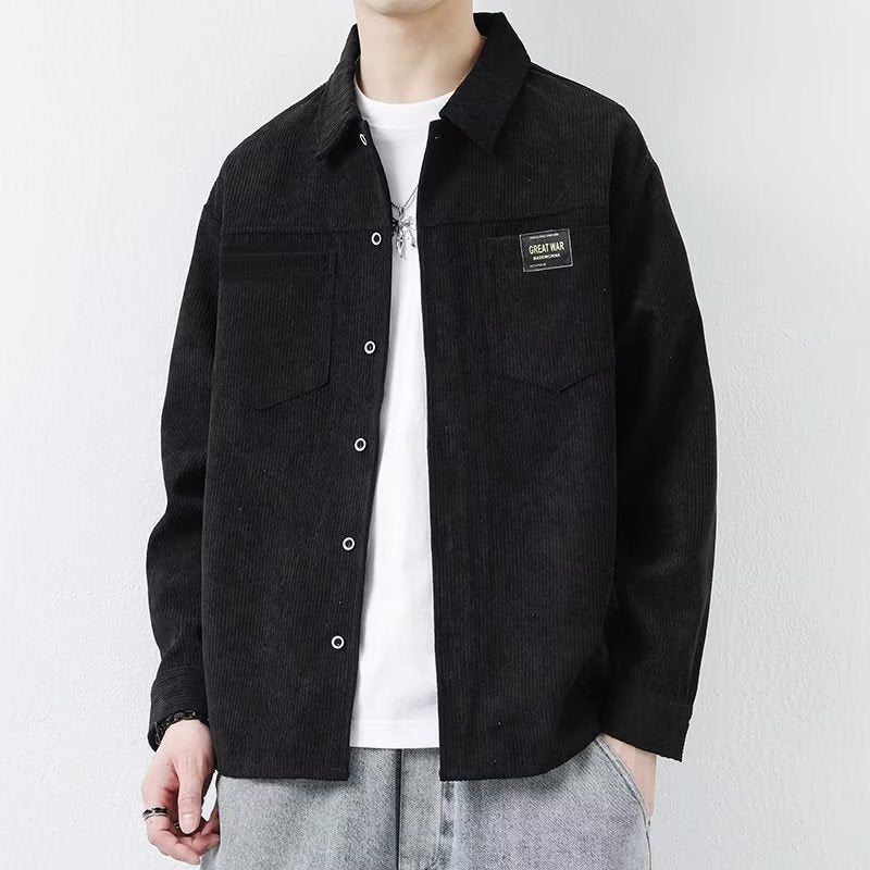Unisex Casual Corduroy Jacket Relaxed Fit