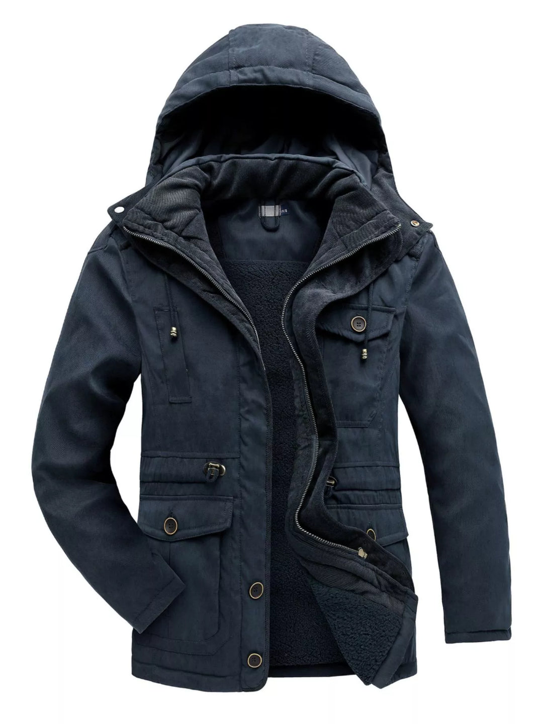 Mens Waterproof Hoodie Coat Warm Fit
