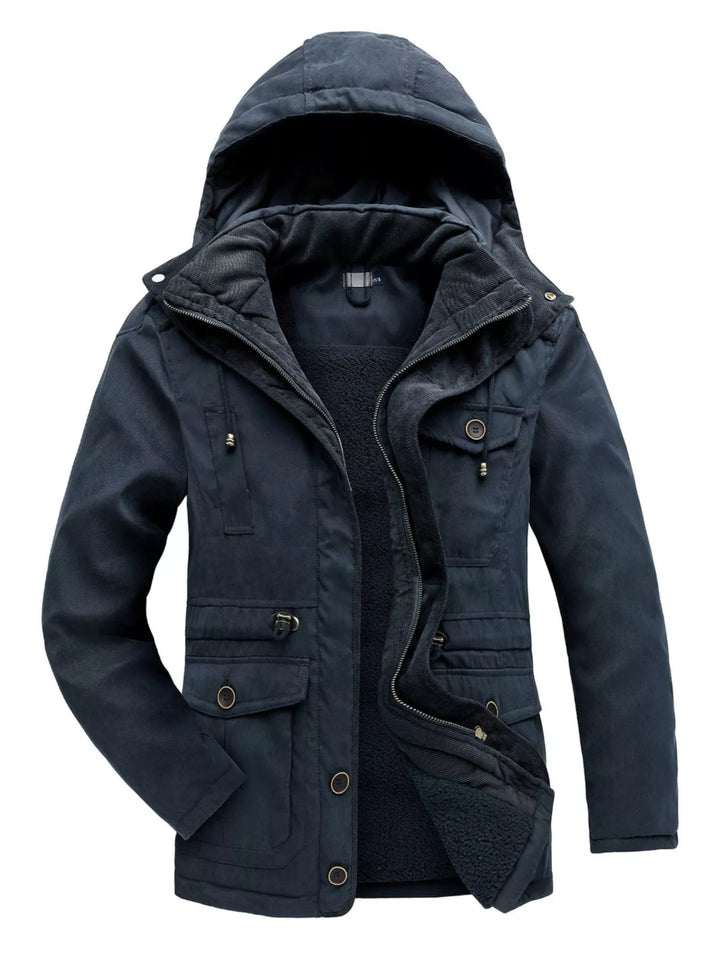 Mens Waterproof Hoodie Coat Warm Fit
