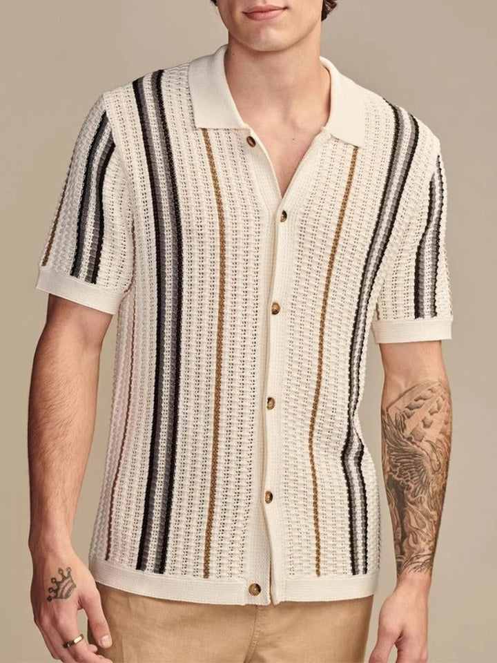 Mens Classic Button-Front Shirt Regular Fit