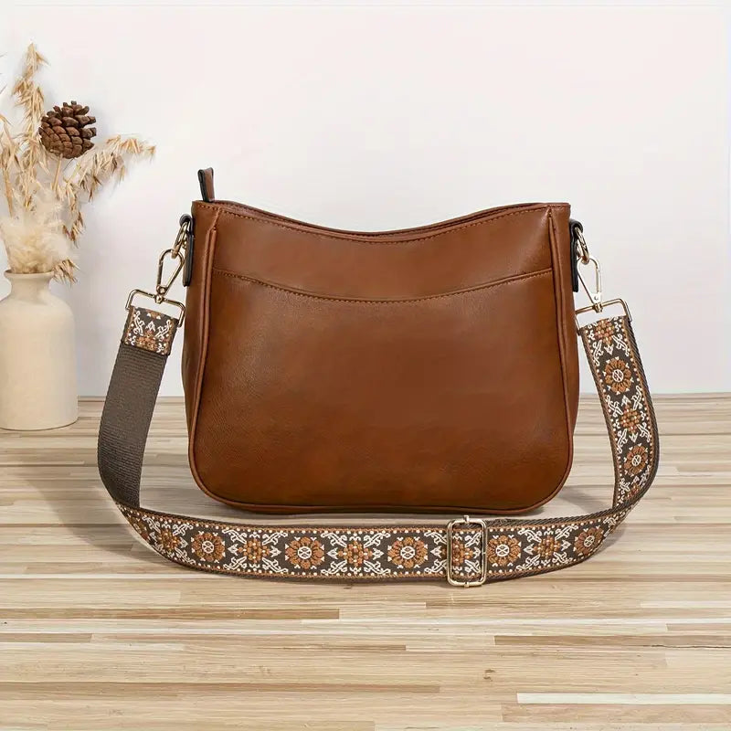 Womens Vegan Leather Shoulder Bag Stylish Crossbody
