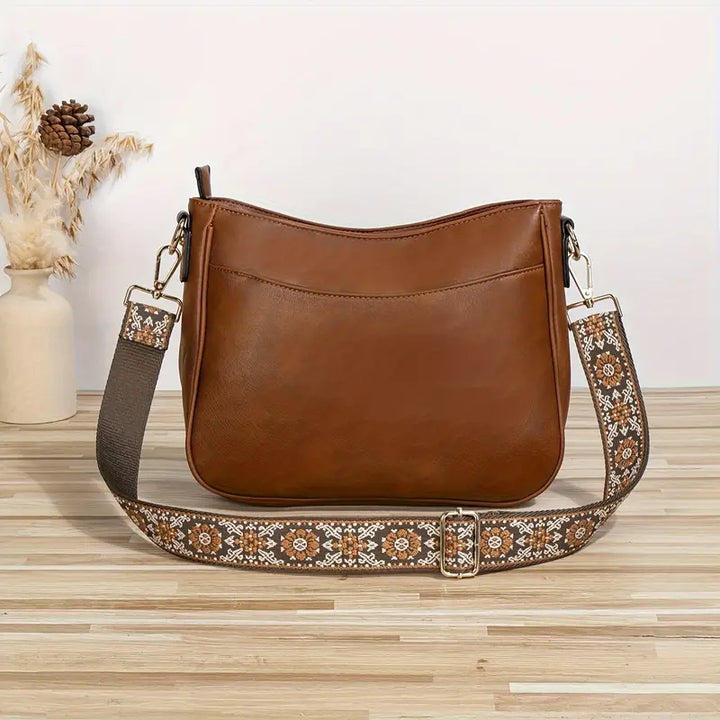 Womens Vegan Leather Shoulder Bag Stylish Crossbody
