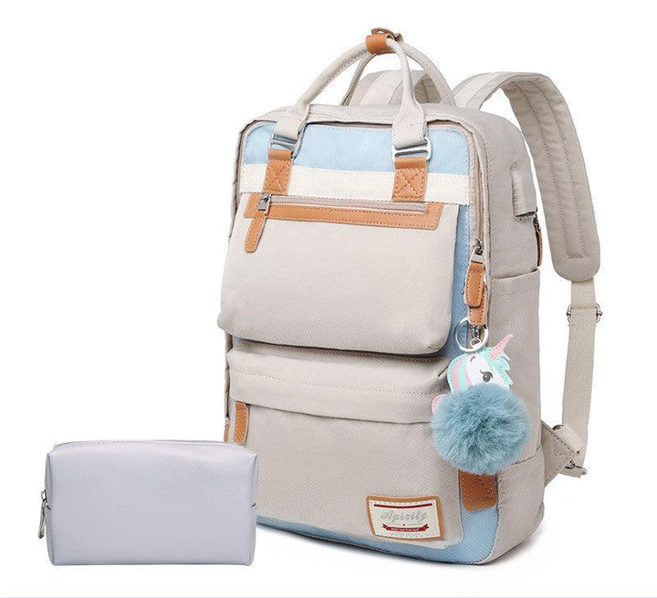 Womens Waterproof Backpack with 15.6-Inch Laptop Compartment