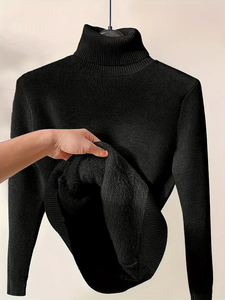 Womens Turtleneck Sweater Cozy Knit Winter