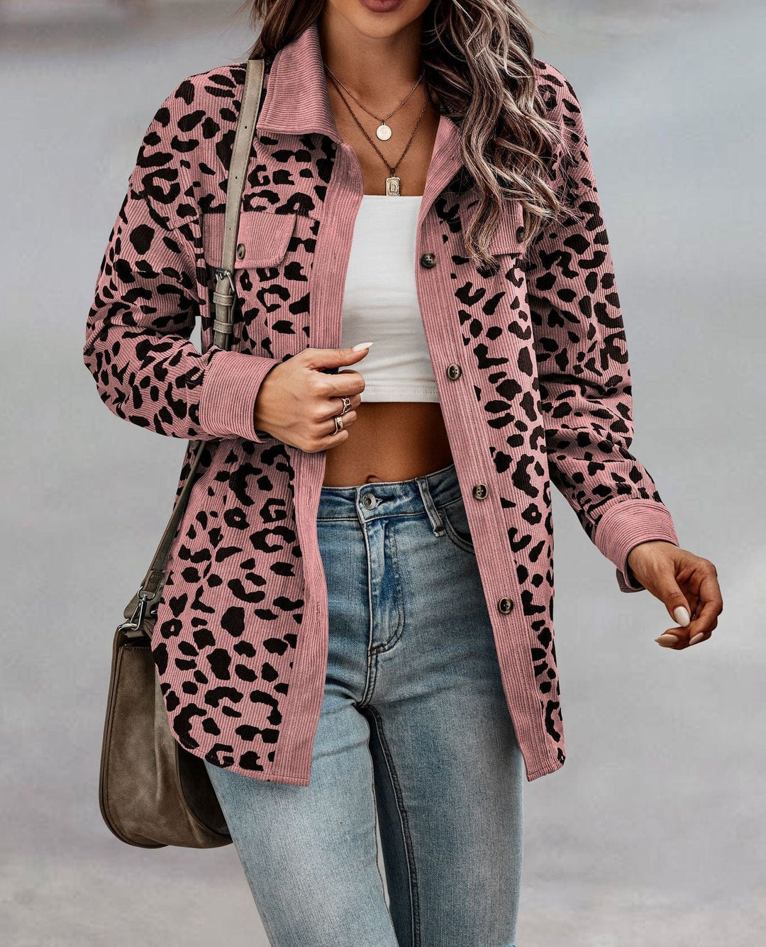 Womens Leopard Print Coat High Quality Spring Fit