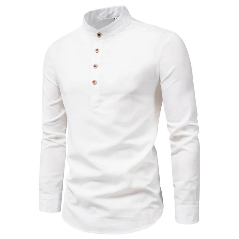 Mens Formal Linen Shirt Classic Fit - BritishMode