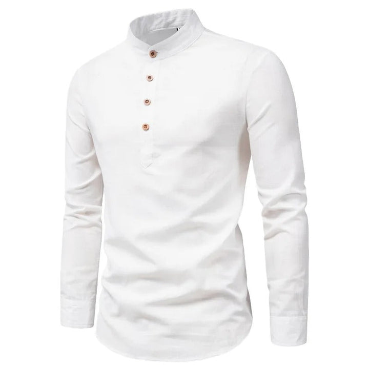 Mens Formal Linen Shirt Classic Fit - BritishMode