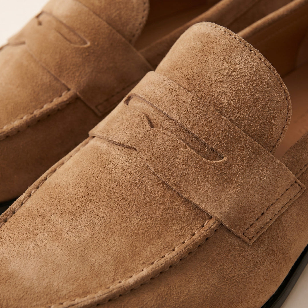 Aurelio | Men's Suede Penny Loafers - view 3