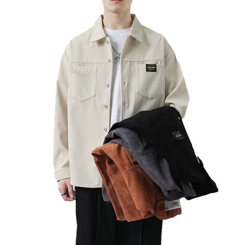 Unisex Casual Corduroy Jacket Relaxed Fit