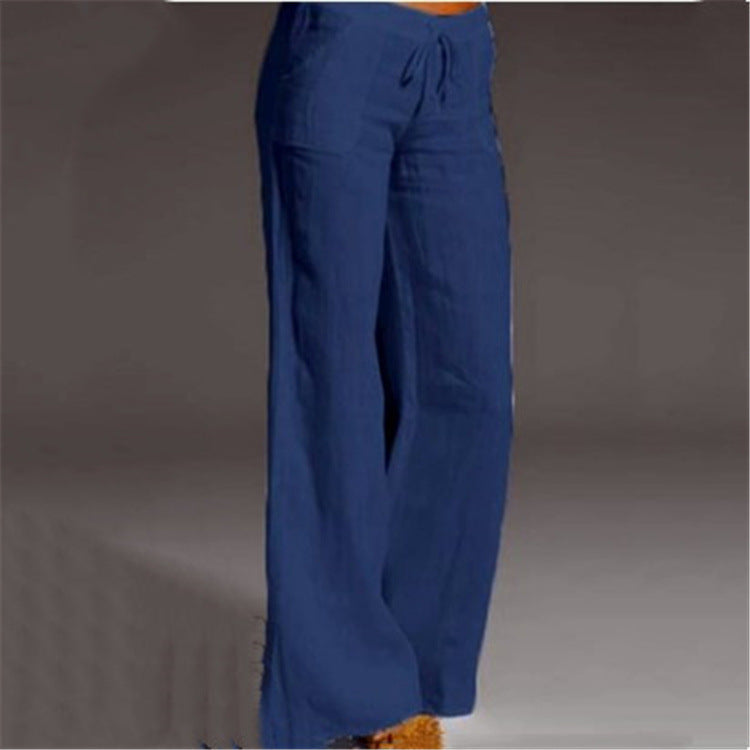 Womens Linen Trousers Relaxed Fit Summer Comfort