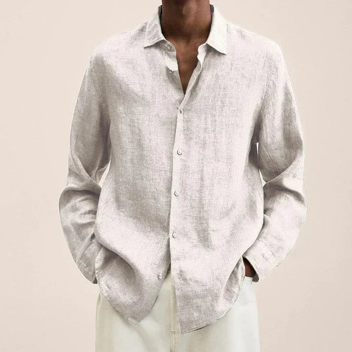 Mens Linen Shirt Lightweight Versatile Fit
