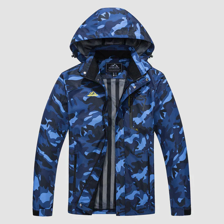 Mens Waterproof Breathable Raincoat with Hood