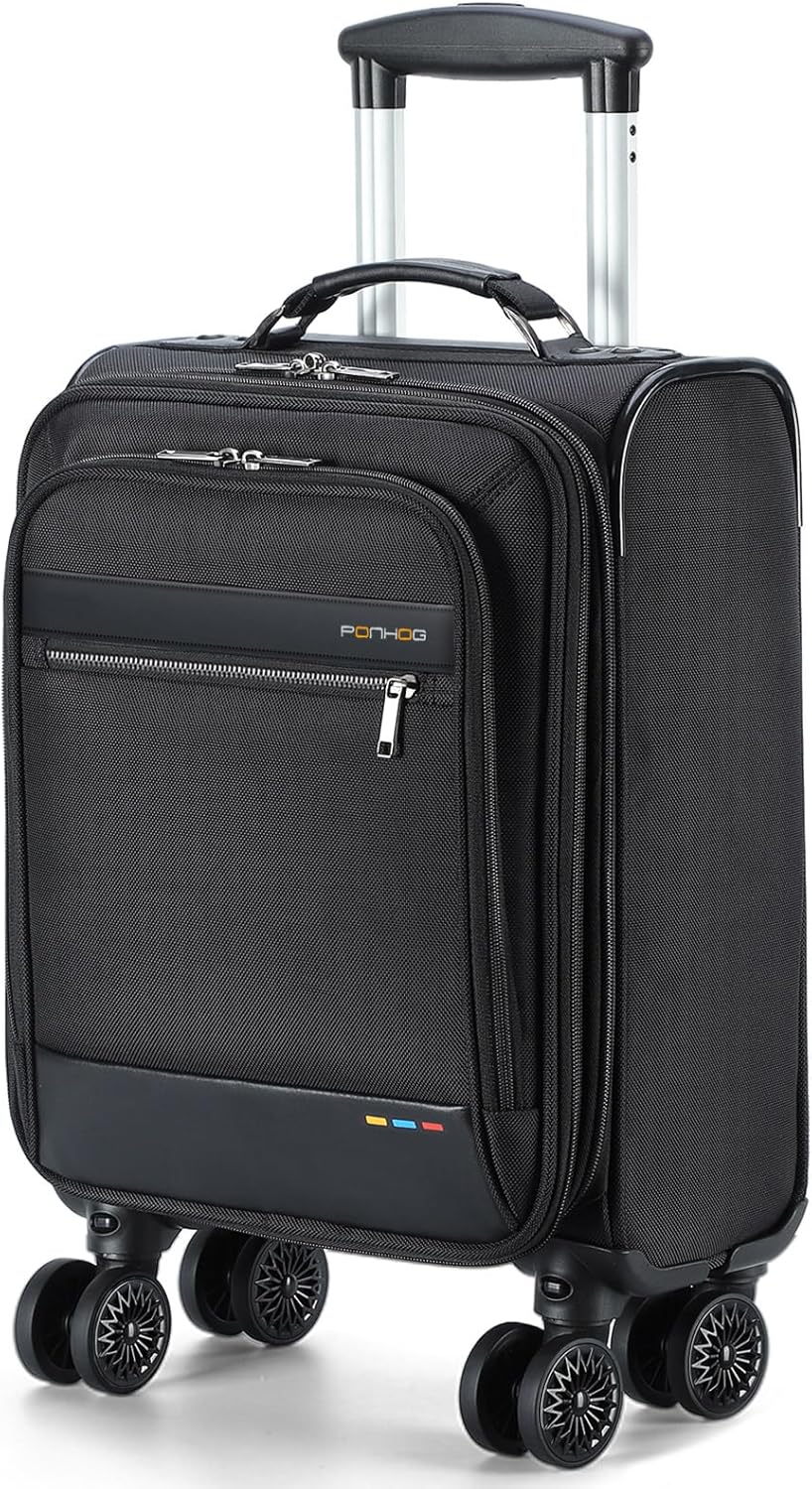Expandable Underseat Carry-On Luggage with Spinner Wheels and Laptop - BritishMode